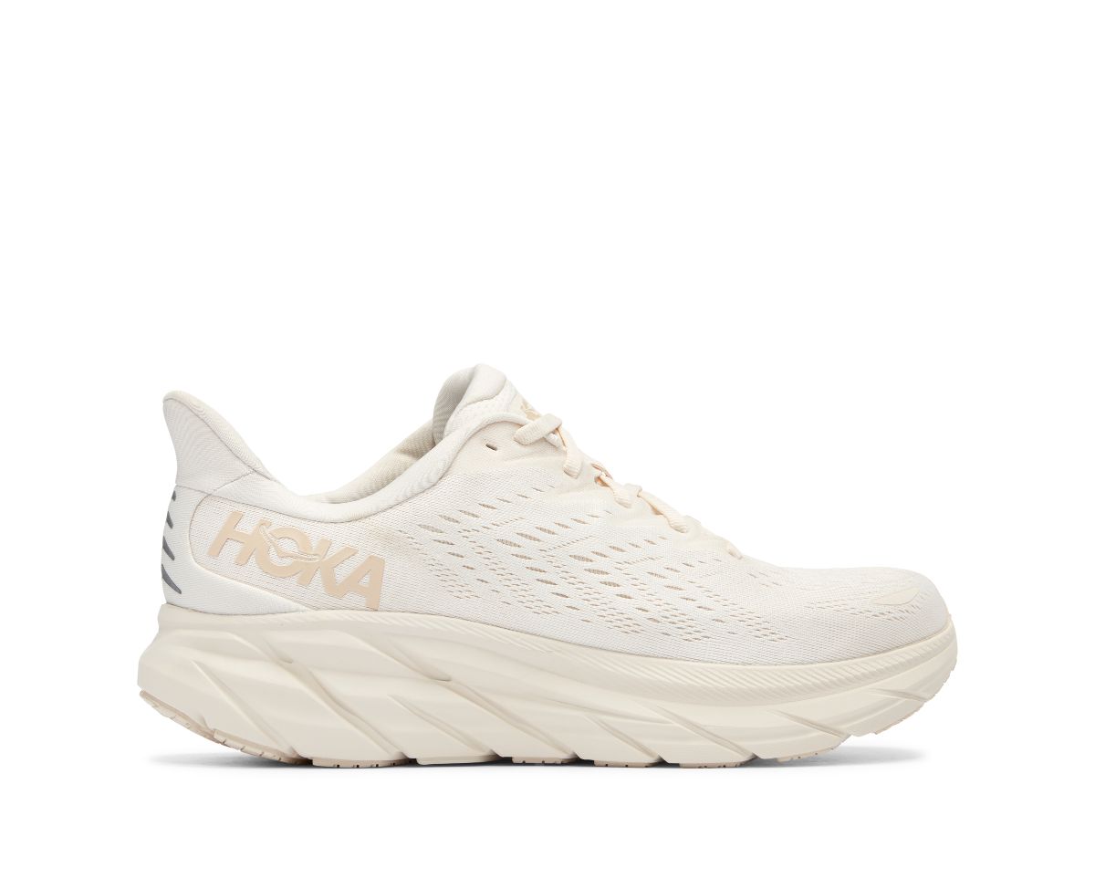 Hoka Clifton 8 Wide Womens EggnogShifting Sand - Olympia Sport