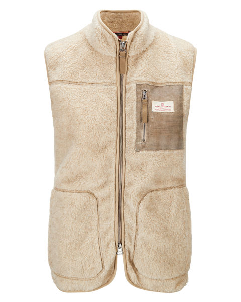 Amundsen Heroes Wool Fleece Vest Womens Natural