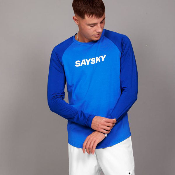Saysky Logo Pace Long Sleeve Blue