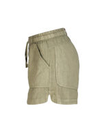 Amundsen Safari Linen Shorts Womens Olive Ash