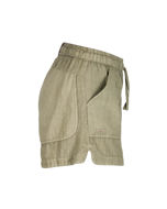 Amundsen Safari Linen Shorts Womens Olive Ash