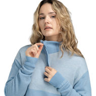 Tufte Robin Stitch Half-Zip Sweater Womens Dutch Canal/Jet Stream