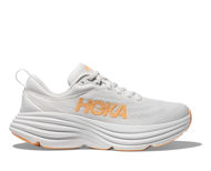 Hoka Bondi 8 Womens White/Cantaloupe