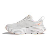 Hoka Bondi 8 Womens White/Cantaloupe