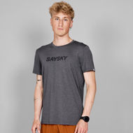 Saysky Logo Pace T-Shirt Grey Melange