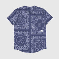 Saysky Paisley Combat T-Shirt Blue Paisley Aop