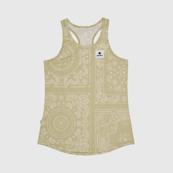 Saysky Paisley Combat Singlet Womens Beige Paisley Aop