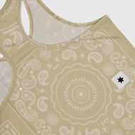 Saysky Paisley Combat Singlet Womens Beige Paisley Aop