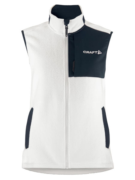 Craft Nor Adv Explore Pile Fleece Vest Womens White/Blaze