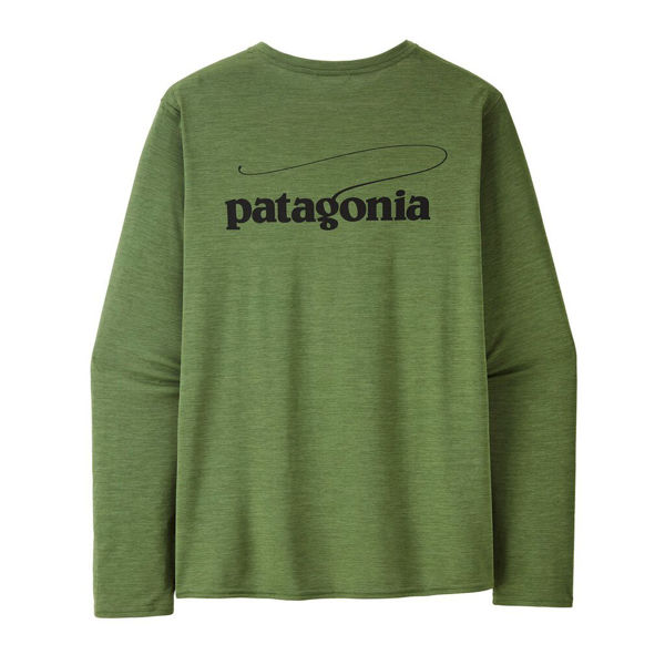 Patagonia LS Cap Cool Daily Graphic Shirt Waters Castin Logo/Terrain Green X-Dye