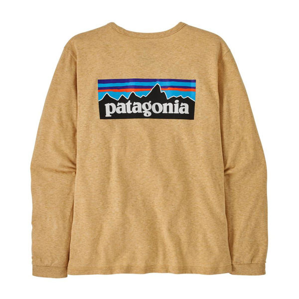 Patagonia LS P-6 Logo Responsibili-Tee Womens Beeswax Tan