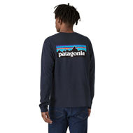 Patagonia LS P-6 Logo Responsibili-Tee New Navy