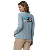 Patagonia LS P-6 Logo Responsibili-Tee Womens Thermal Blue