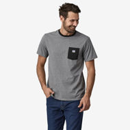 Patagonia Shop Sticker Pocket Responsibili-Tee Gravel Heather