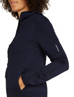 Icebreaker Merino 360 Realfleece Elemental LS Zip Hoodie Womens Midnight Navy