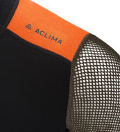 Aclima WoolNet Hybrid Crewneck Black/Tarmac/Gold Flame