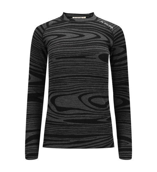 Aclima WarmWool Crew Neck Womens Black Motion