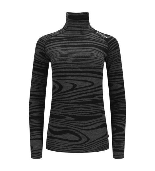 Aclima WarmWool Roll Neck Womens Black Motion