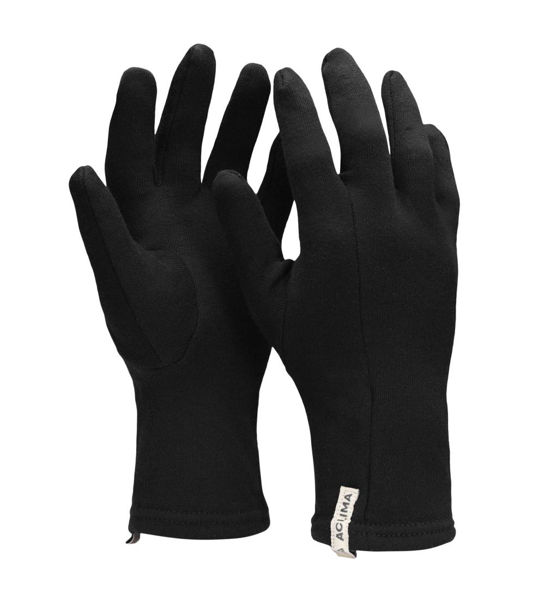 Aclima WoolTerry Liner Gloves Jet Black