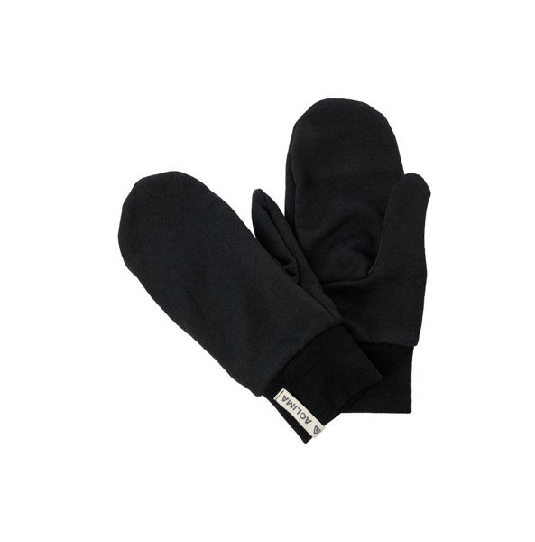 Aclima WoolTerry Liner Mittens Jet Black