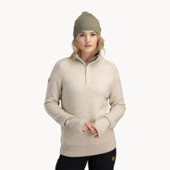 Tufte Robin Low Half Zip Womens Chateau Gray Melange/Jet Stream