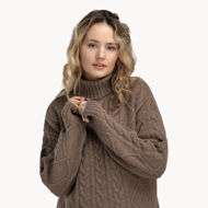 Tufte Robin Chunky Polo Sweater Womens Leafess Tree