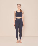 Moonchild Soft Rib Seamless Crop Top Womens Navy Blue